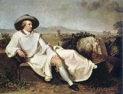 johann tischbein goethe in the campagna oil on canvas